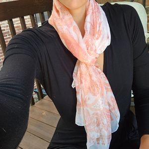20x70 sheer chiffon paisley scarf
